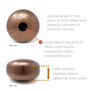 F Mixotonic Manastone Steel Tongue Drum